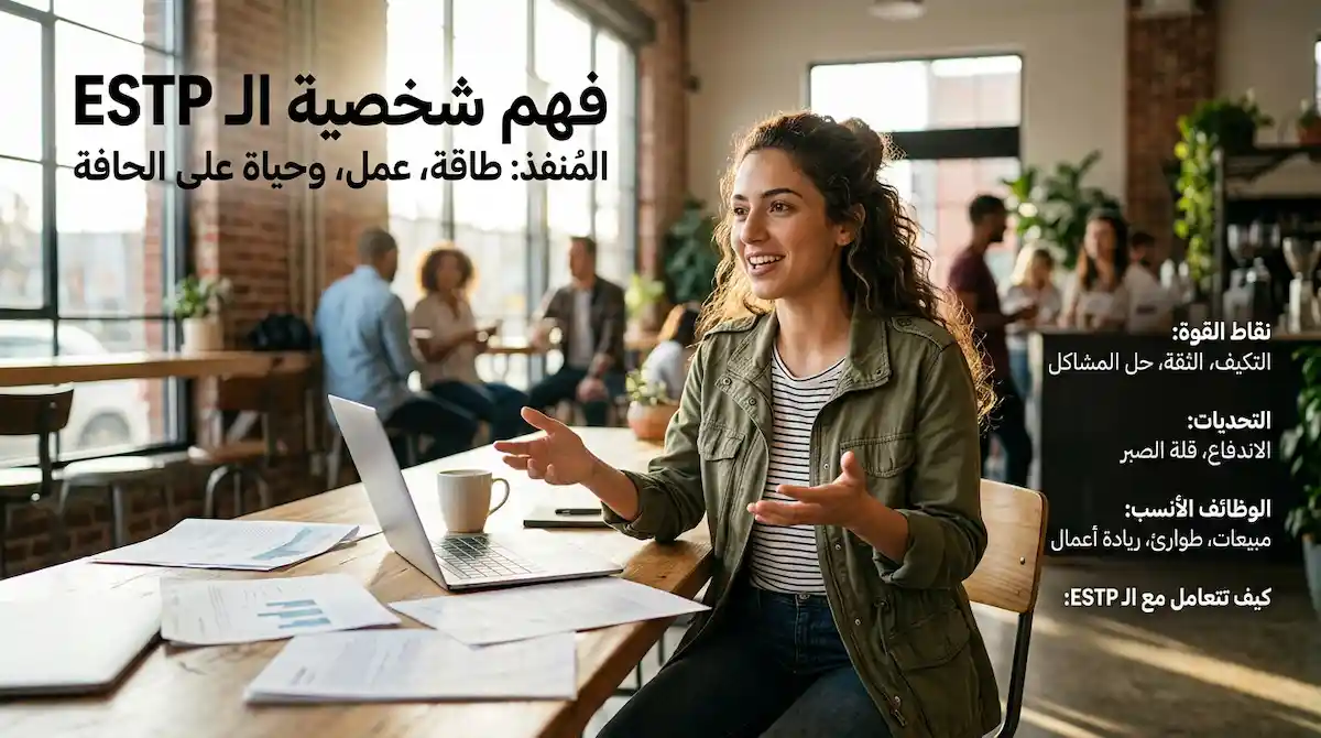 شخصية ESTP: التحليل الكامل لنمط "الفاعل" — صفاته وقوّته وعلاقاته